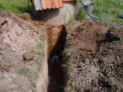 Траншея за водопроводна тръба