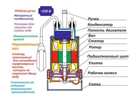 Schema der Zentrifugalpumpe Gnom