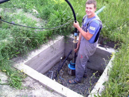 Wasserleitung aus dem Brunnen