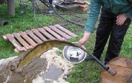 Промиване на залинения сондаж за вода Промиване на залинения сондаж