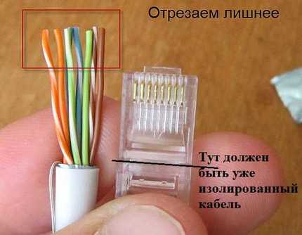 Монтаж на съединителя в конектора