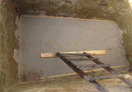 Betonieren des Grubenbodens