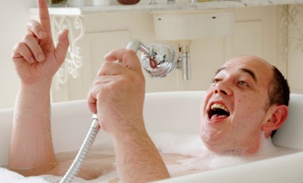 Baden mit Musik