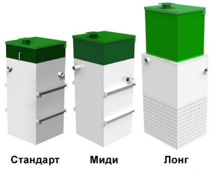 Септик Стандарт, Миди, Лонг