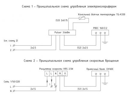 Схеми за управление и свързване на нагревателя