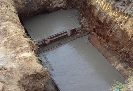 Бетониране на оттичащата яма
