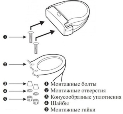 Монтаж на капачка на тоалетна чиния