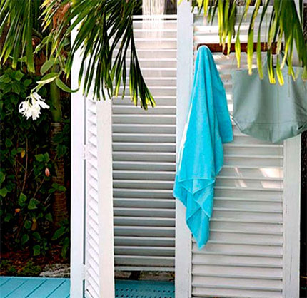 Sommerdusche im Garten