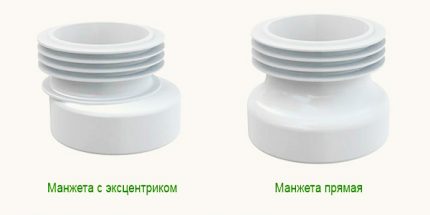 Видове свързващи маншети