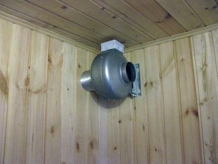 Abluftventilator für die Sauna