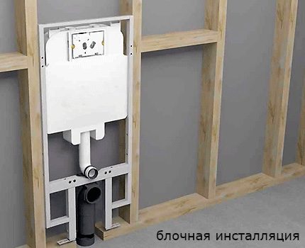 Spülkasten in der Installation