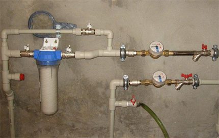 Водомерен възел на системата за водоснабдяване