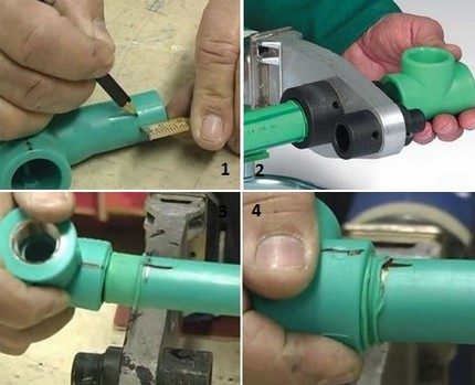 Етапи на нагряване и съединяване на елементите