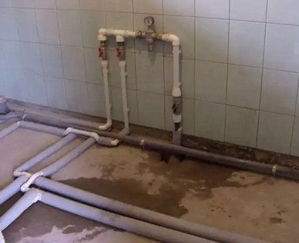 Разпределение на тръби за подаване на вода