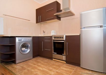 Перална машина в кухнята