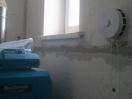 Процес на вентилация на котелното помещение