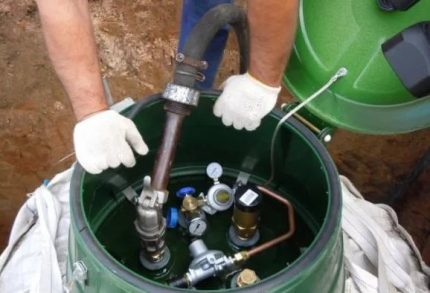 Einstellung des Gassystems