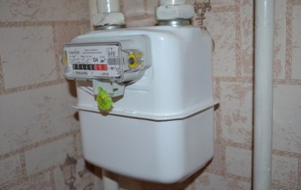 Пломба на газомера