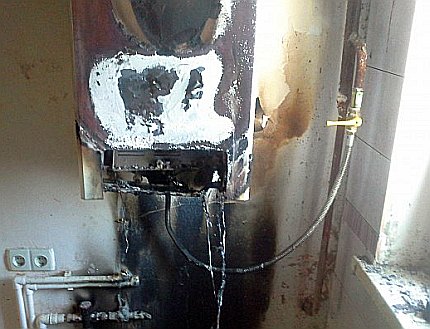 Запалване на котела поради късо съединение