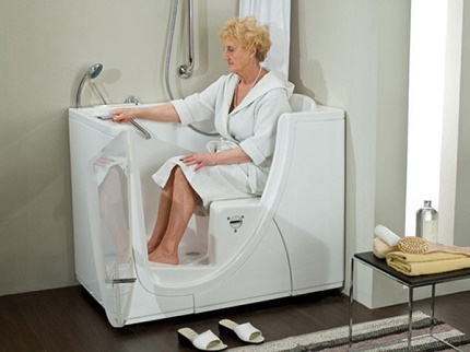 Komfort einer Sitzbadewanne