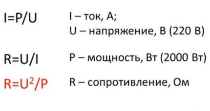 Формула за определяне на съпротивлението