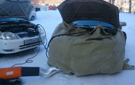 Отопление на автомобил с топлинен пистолет