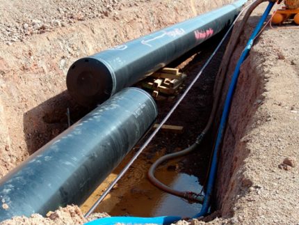 Опресовка на газови тръби под земята