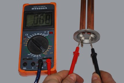 Tester zur Diagnose des Warmwasserbereiters