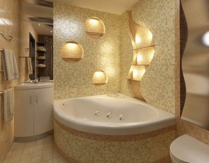 Sitzbadewanne im Innenraum