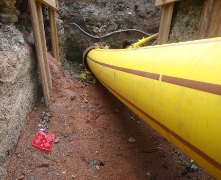 Прокарване на газопровод под прегради