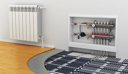 Installation einer wassergeführten Fußbodenheizung