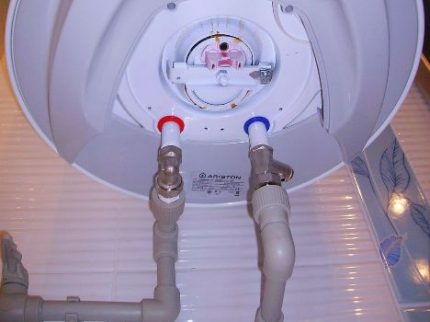 Rohranschluss des Boilers