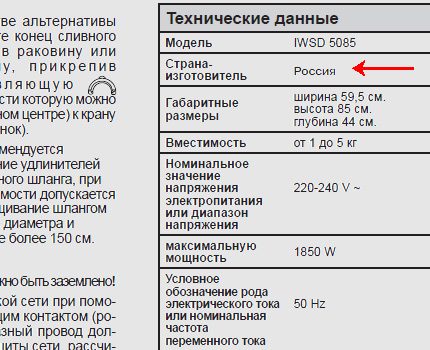 Посочване на държавата, където е извършена сглобката на модела