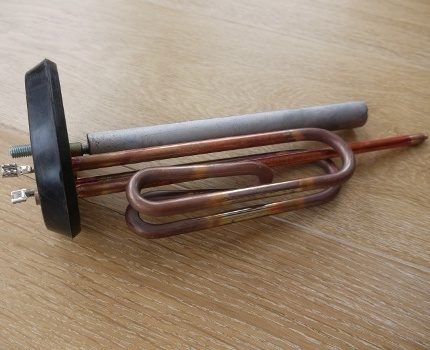 Vor dem Einschalten des Boilers sollten Sie sich vergewissern, dass er mit Wasser gefüllt ist. Heizstab für den Boiler