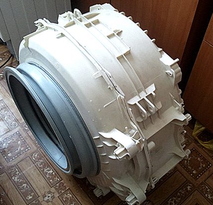Извадената от машината вана