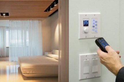 Bedienfeld des Smart-Home-Systems