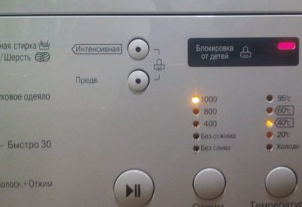 Дисплей на инверторна перална машина