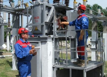 Преглед на елегазовата инсталация