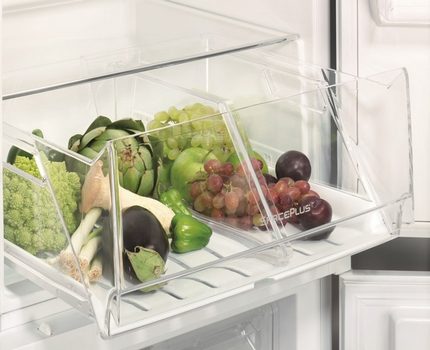 Ергономични контейнери в хладилника Electrolux