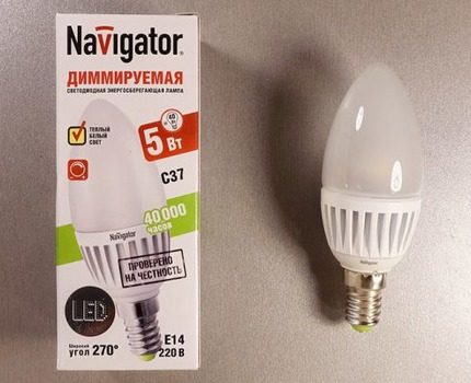 Kennzeichnung einer dimmbaren Lampe