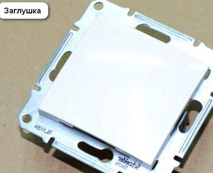 Заглушка на подрозетник с проводници