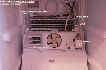 Aufbau des Indesit-Kühlschranks