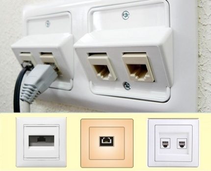 Telefon- und Internetsteckdosen