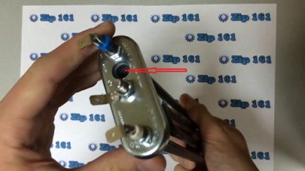 ТЕН с отвор за термодатчик
