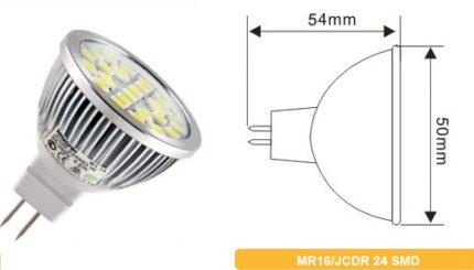 Габаритни размери на LED лампи