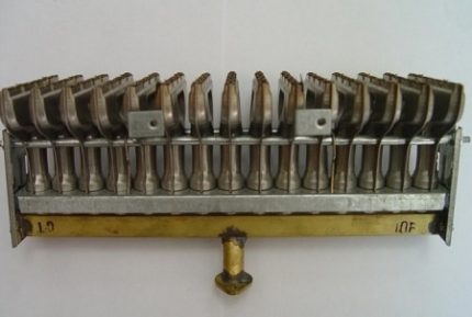 Der Brenner des Gas-Durchlauferhitzers