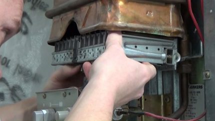 Reparatur eines Gasdurchlauferhitzers
