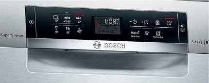 Електронен дисплей на съдомиялна машина BOSCH