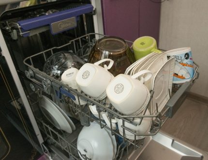 Vorbereitung des Geschirrs
