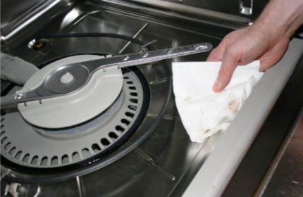 Pflege des Geschirrspülergehäuses